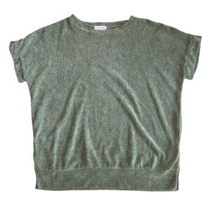 First Love By Lovelyn Women's Relaxed Fit Oversized Green Top - Size Small (